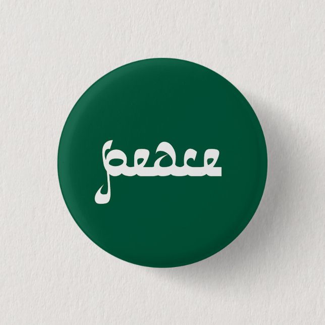 Green Peace  3 Cm Round Badge (Front)