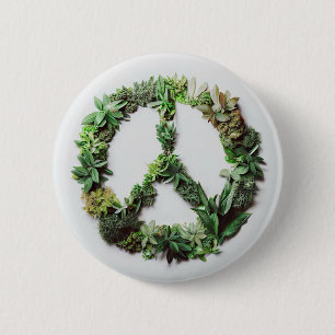 Green Peace 6 Cm Round Badge