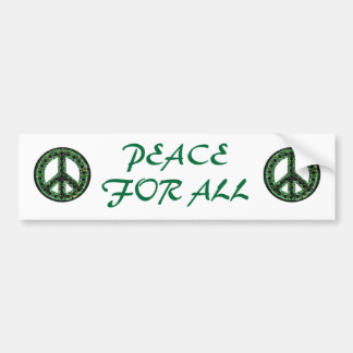 green peace for all bumper sticker