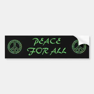 green peace for all bumper sticker