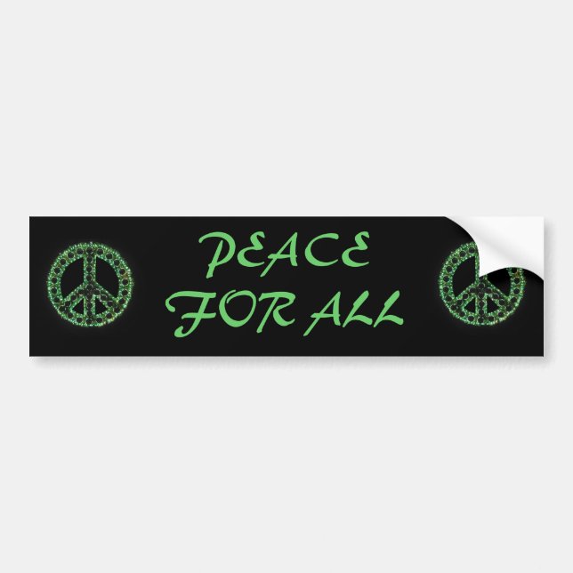 green peace for all bumper sticker (Front)