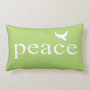 Green Peace Quote Lumbar Cushion