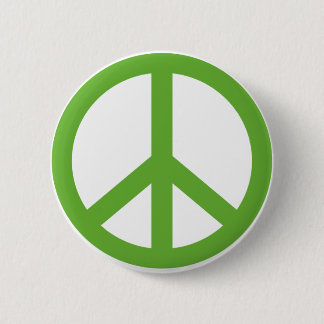 Green Peace Sign Symbol 6 Cm Round Badge