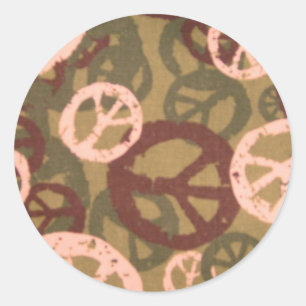 Green Peace Signs Stickers