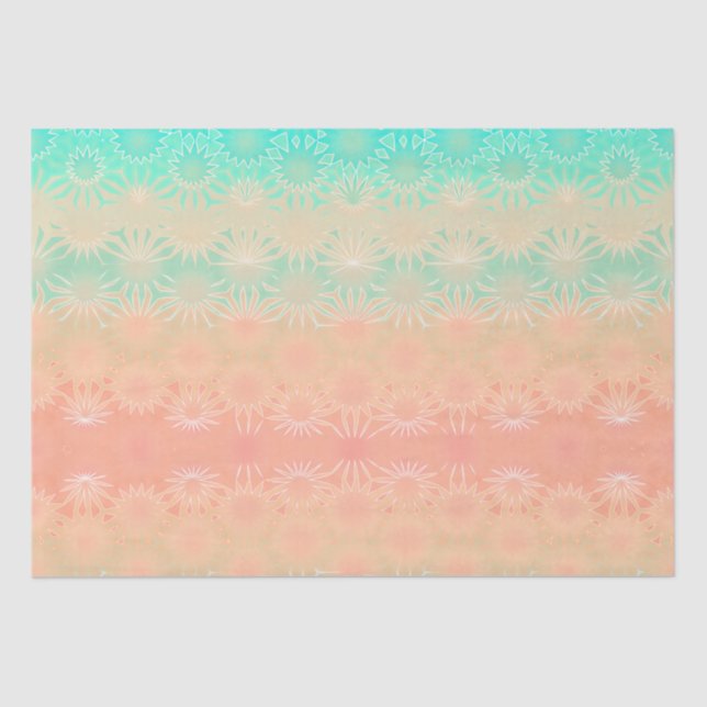 Green, Peach, Melon and Coral Tissue Paper (Front)