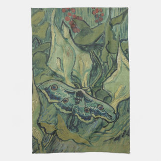 Green Peacock (Emperor) Moth by Vincent van Gogh Tea Towel
