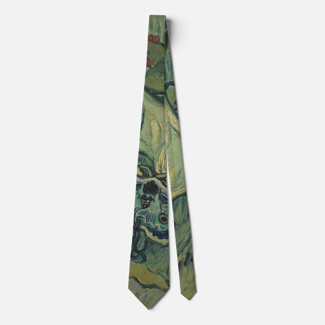 Green Peacock (Emperor) Moth by Vincent van Gogh Tie (Front)