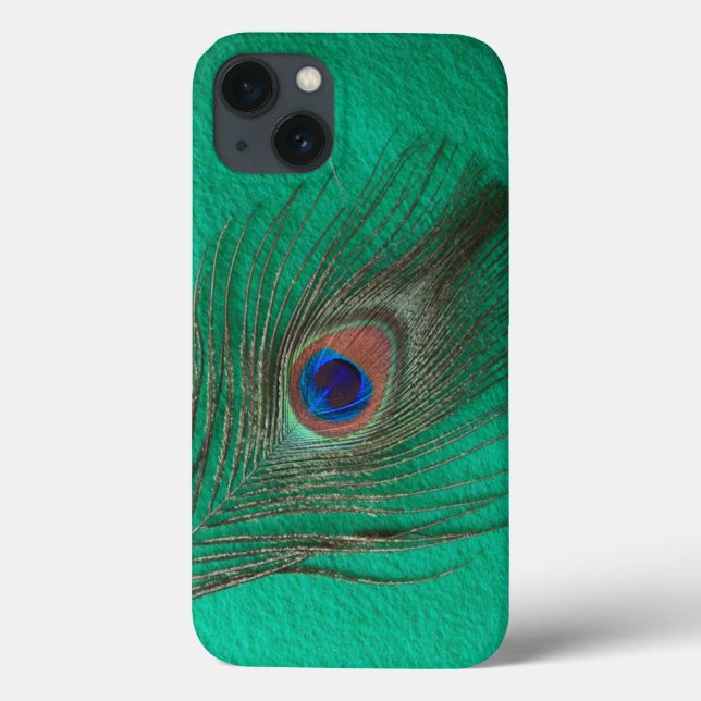 Green Peacock Feather Case-Mate iPhone Case (Back)
