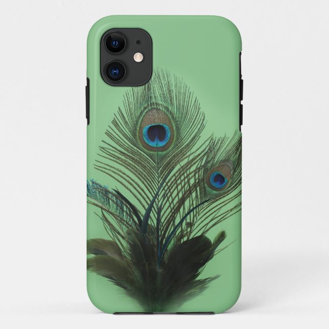 Green Peacock Feathers iPhone 5 Barely There Case-Mate iPhone Case (Back)