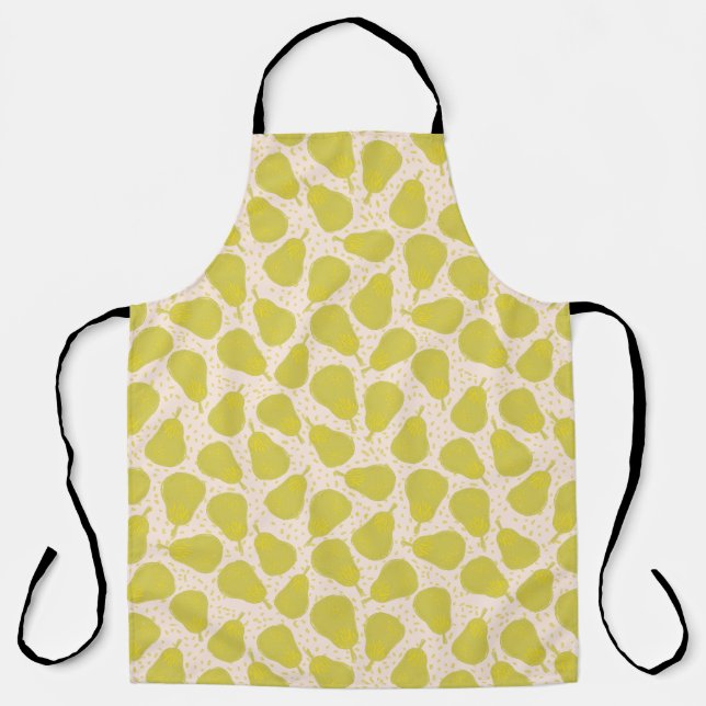 Green Pear All-Over Print Apron (Front)