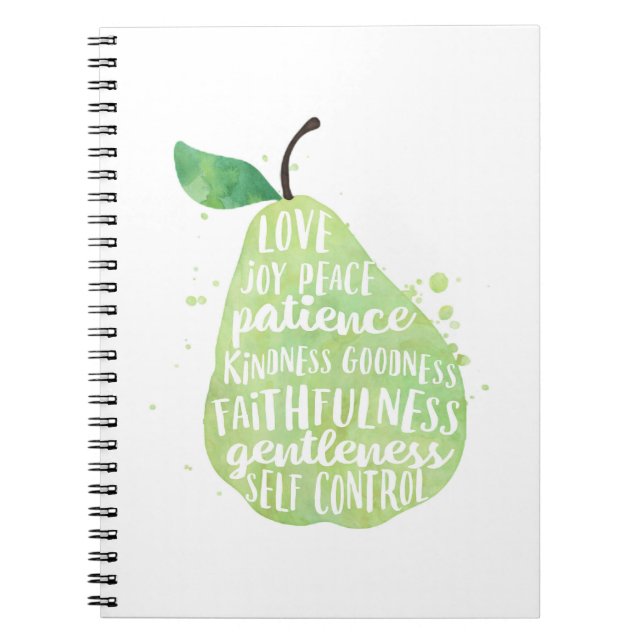 Green Pear Bible Quote Notebook (Front)