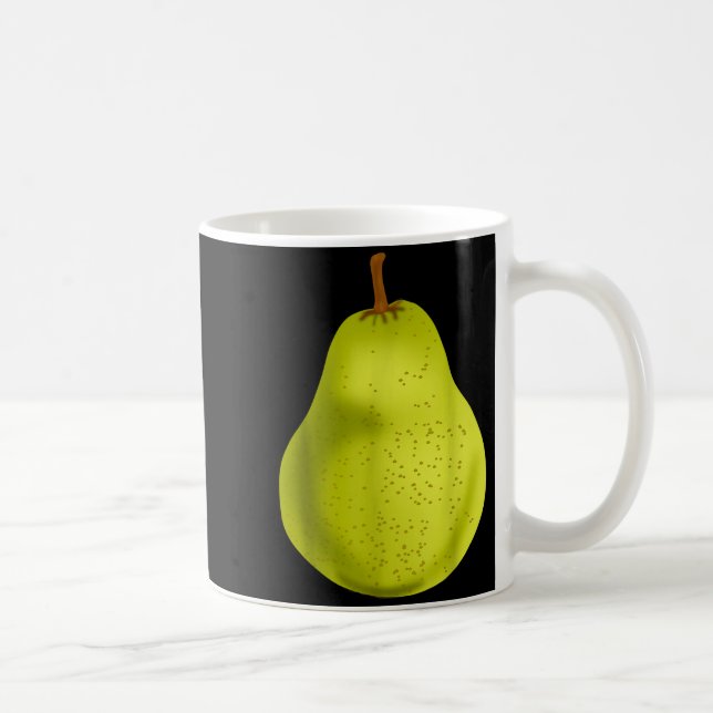 Green Pear Funny Fruit Costume  Coffee Mug (Right)