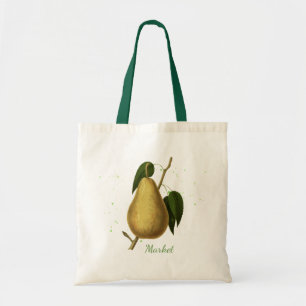 Green Pear Market Tote Bag