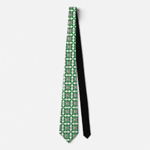 Green Pear shaped Diamond Pattern Tie