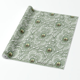 Green Pearl Pattern Gift wrapping Paper