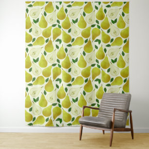 Green Pears Pattern Tapestry