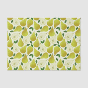 Green Pears Pattern Tissue Paper