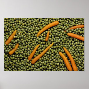 Green peas and carrots poster
