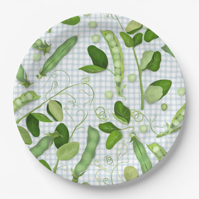 Green Peas Paper Plates (Front)