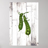 Green Peas Pea White Wood Rustic Farmhouse Art