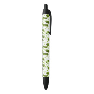 Green Peas Plants Leaves Round Vegetable Foods Black Ink Pen