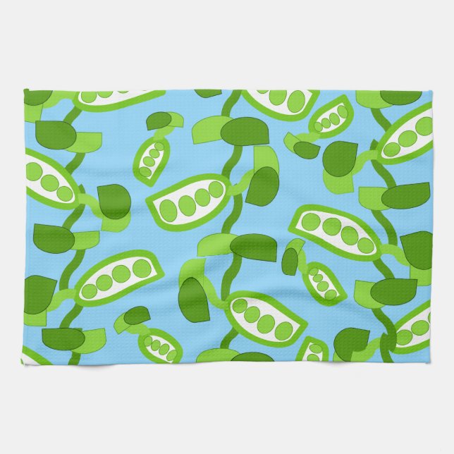 Green Peas Tea Towel (Horizontal)