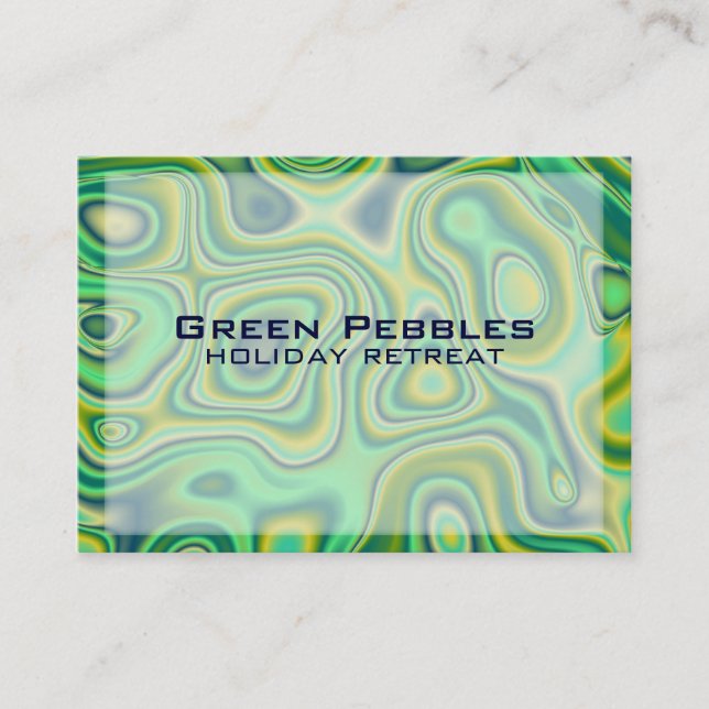 green pebbles business card (Front)