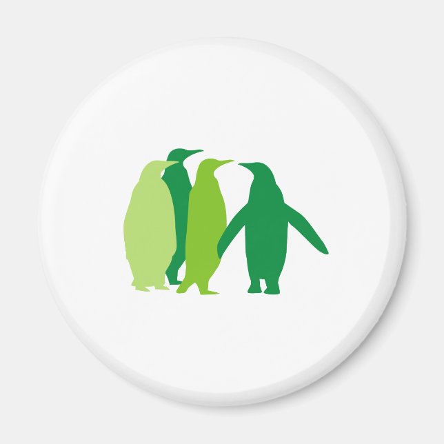 Green Penguins Magnet (Front)