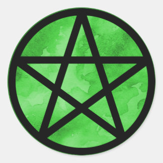 Green Pentacle Sticker