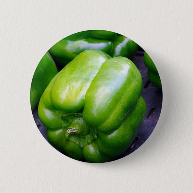 Green Peppers 6 Cm Round Badge (Front)