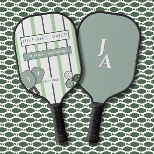Green Perfect Match Couples Shower  Pickleball Paddle