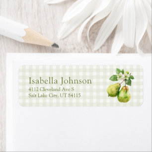 Green Perfect Pair Bridal Shower Return Address Label