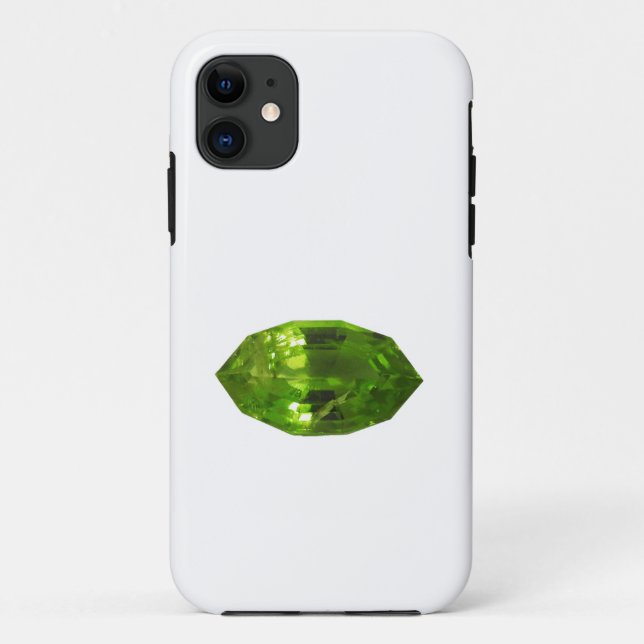 Green Peridot Gemstone Case-Mate iPhone Case (Back)