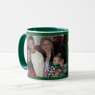 Green Personalise Photo Template Gift Coffee Mug