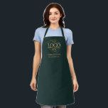 Green Personalised Apron with Logo Custom Uniform<br><div class="desc">Custom business logo apron designed for corporate branding, promotional events, and professional use. This personalised apron is perfect for small business owners, restaurants, cafés, catering companies, and corporate teams who want to showcase their brand in style. Easily customise with your company logo, business name, or slogan to create branded staff...</div>