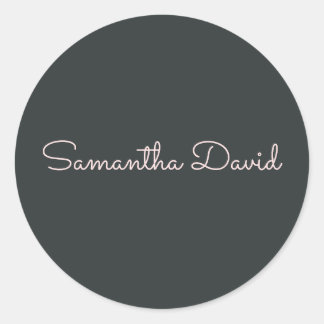 Green personalised classic round sticker