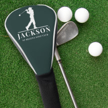 Green Personalised Monogram Golf Swing