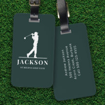Green Personalised Monogram Golfer