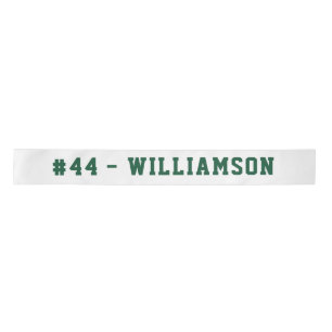 Green Personalised Name and Number Homecoming Satin Ribbon