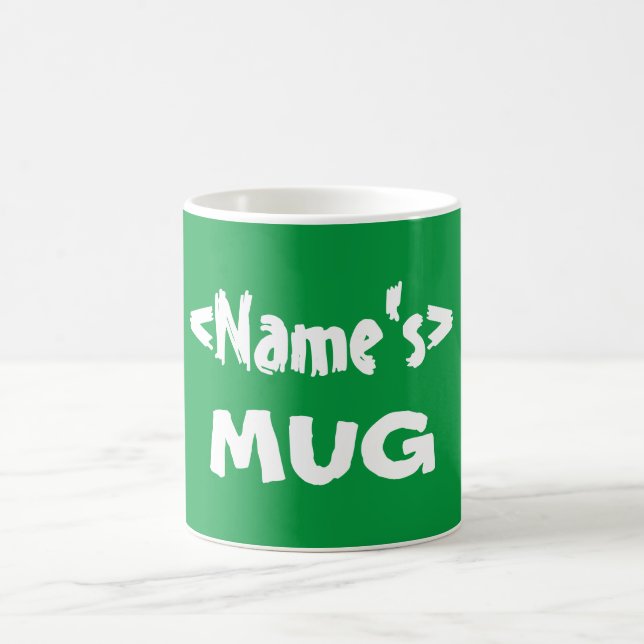 Green Personalised Name Mug (Center)
