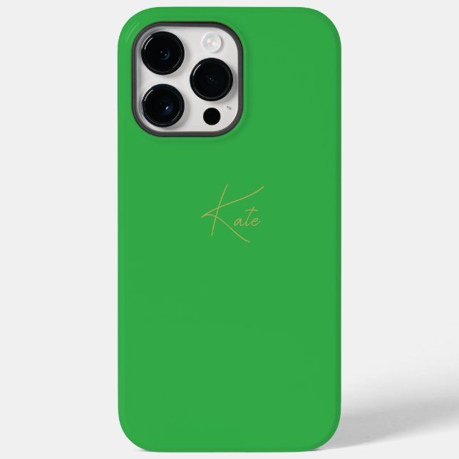 Green Personalized iPhone Case Script Name (Back)