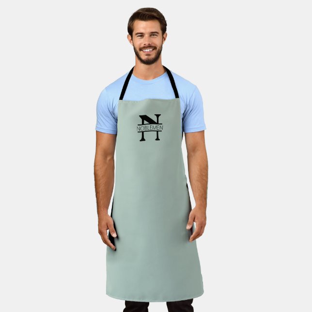 Green Personalized Monogram Apron (Worn)