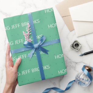 Green Personalized Wrapping Paper
