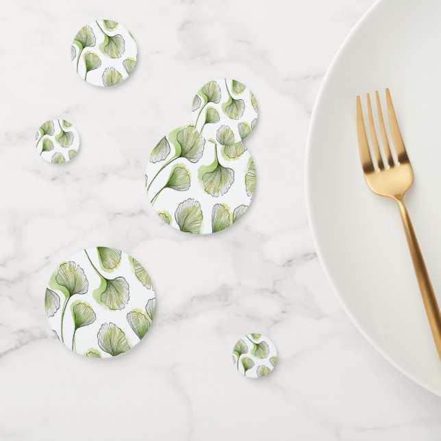 Green petals confetti (Group)