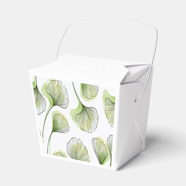 Green petals favour box (Front Side)