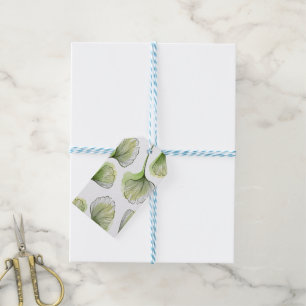 Green petals gift tags