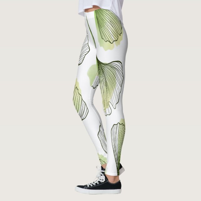 Green petals leggings (Left)