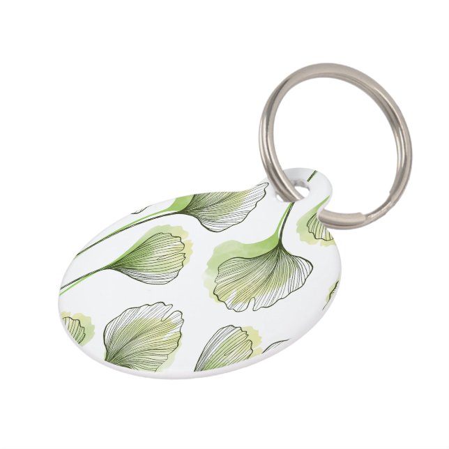 Green petals pet tag (Side)