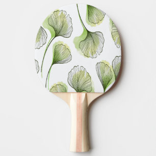Green petals ping pong paddle