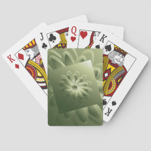 green petals playing cards